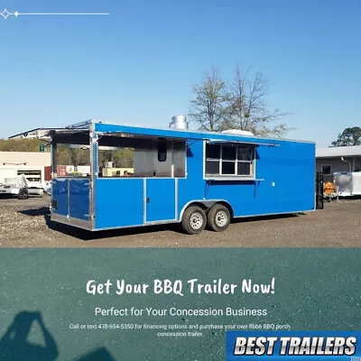 2024 Cargo BBQ Concession Trailer Vending Porch W Gullwing Enclosed Porch • $27995