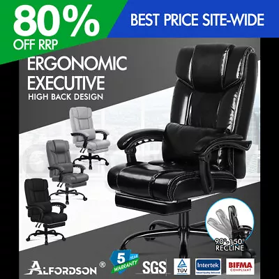 ALFORDSON Office Chair Executive Gaming Racing Seat Computer Work Recliner • $129.95