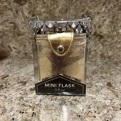 Ladies Wild Eye Mini Flask Multi Goldcolor Steel Chain Nib • $14
