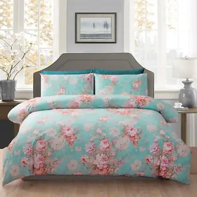 $39 • Buy All Size Bed Quilt Duvet Doona Cover Set 100% Cotton Bedding Flora Green