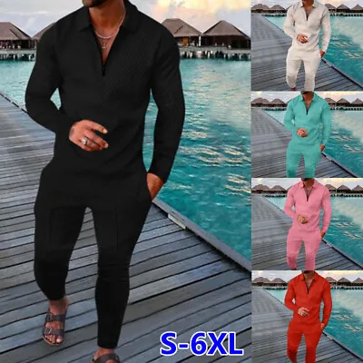 New Men's Tracksuits 2 Piece Outfit Sweat Suit Casual Jogging Suits Athletic Set • $11.29