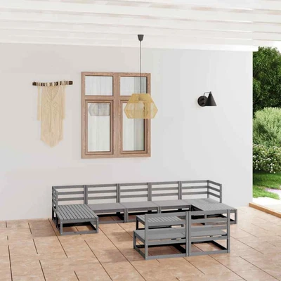 $628.99 • Buy 10 Piece Garden Lounge Set Solid Pinewood VidaXL