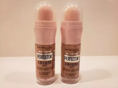 Maybelline~Lot Of 2~Instant Age Rewind Perfector 4-in-1 Glow Makeup~#0.5 Fair-Li • $19.99