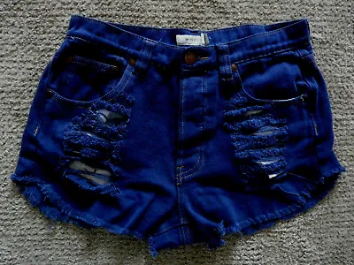 Minkpink Shorts High Waist Destroyed Grunge Size 10 W28 L2.5” • $15.75