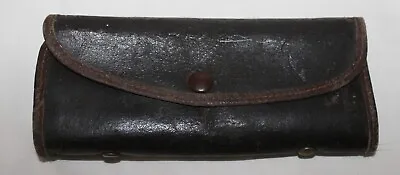 Vintage Brown Leather Fly Fishing Wallet Pouch Lurer Fly Holder Snap Shut Tackle • $49.95