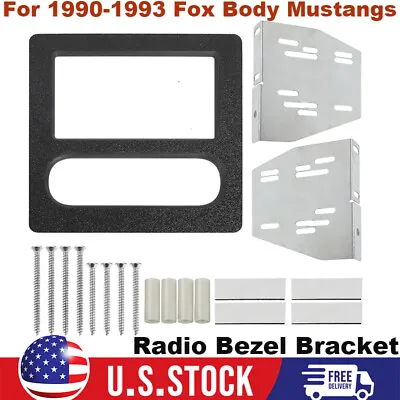 For Fox Body Mustangs Radio Relocation Double Din Trim Bezel Bracket 1990-1993 • $35.99