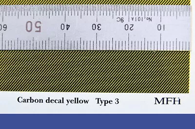 MFH Carbon Decal Yellow Type 3 For 1/20 1/24 Kits • $14.10