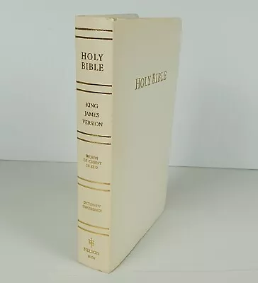 HOLY BIBLE Dictionary Concordance KJV Red Letter Edition NELSON 162W 1977 • $19.95