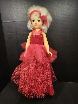 Vintage Horsman 83 Doll 19  Fashion High Heel Doll Red Nails Red Tule Dress • $44.50
