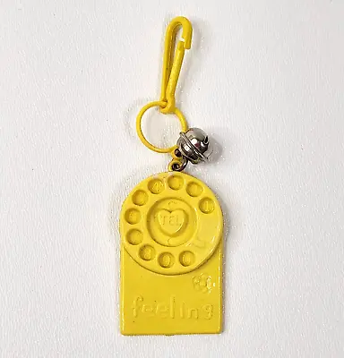 Vintage 1980s Plastic Bell Charm Old Fashioned Telephone Phone For 80s Necklace • $24.55