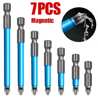 7PCS Magnetic Anti-slip Drill Bit Kit Electric Screwdriver Taper Corrector Tool • £3.95