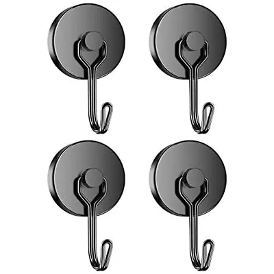 100LB Magnetic Hooks For Hanging BBQ Grill Utensils Tools Coat Wreaths 4-Pack • $12.56