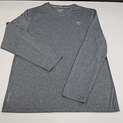 Champion Vapor Performance Shirt Mens Size M Grey Long Sleeve #2933 • $14.99