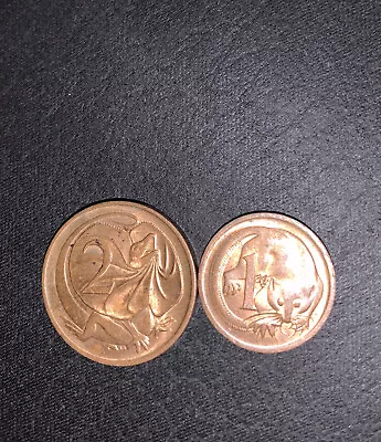 AUSTRALIAN 1 And 2 Cents Coins • $500