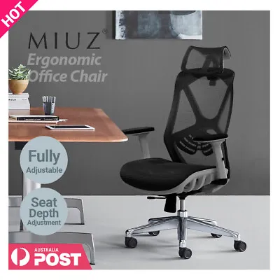 $299 • Buy MIUZ Ergonomic Mesh Office Chair Gaming Executive Fabric Seat Headrest White