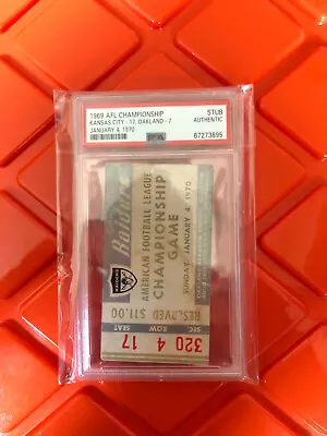 1969 AFL Championship Game Ticket PSA 1 Of 8 PSA Chiefs Raiders VERY RARE!!! • $799.99