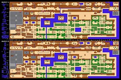 The Legend Of Zelda  Complete Maps  Poster • $40