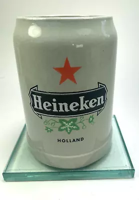 Heineken Beer Mug Stein .5L Made In Germany Vintage Holland Stoneware Thick B22 • $10.99