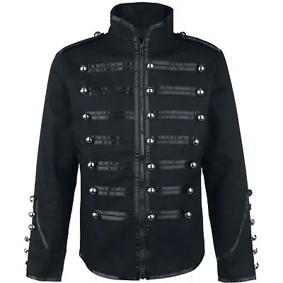 Northern Star Men Gothic Black Parade Marching Band Drummer Military EMO Jacket • $103.99