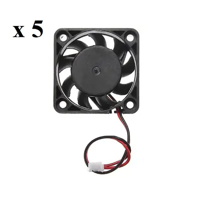 £5.95 • Buy 5 X 4cm 40mm PC Fan Silent Cooling Heat Sink Computer Case 5V 2 Pin Wire Mini Bl