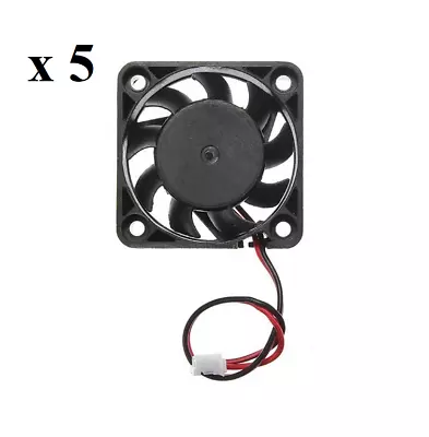 5 X 4cm 40mm PC Fan Silent Cooling Heat Sink Computer Case 5V 2 Pin Wire Mini Bl • £4.95