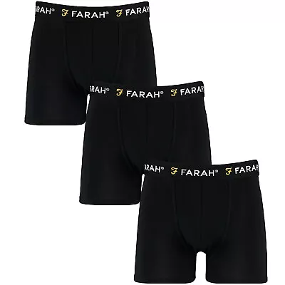 3 Pack Farah Mens Saginaw Elasticated Underwear Boxer Shorts Briefs - Assorted • £16.95
