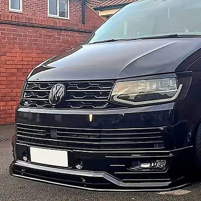 VW T6 Front Grille R-Line (2 In 1) Badged/Badgeless - Gloss Black • $207.78