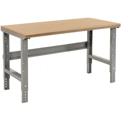 Adjustable Height Shop Top Safety Edge Work Bench 72 W X 36 D Gray • $521.92