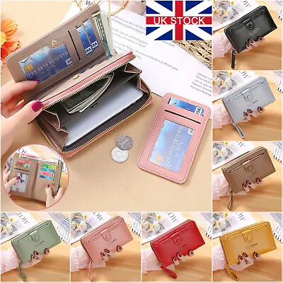 £7.95 • Buy Ladies Small Wallet Leather Zip Coin Part Folding Clutch Women Card Holder Purse