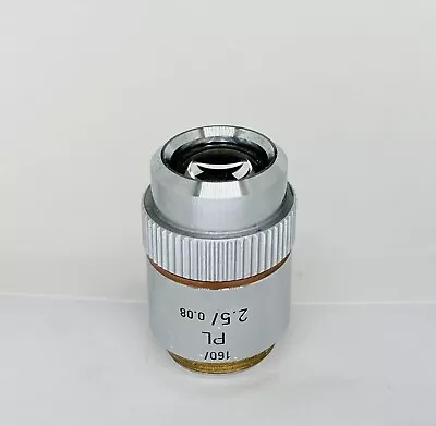 Leitz PL Plan 2.5X  Microscope Objective 160mm Lens 2.5/0.08 Macro Photography • $129