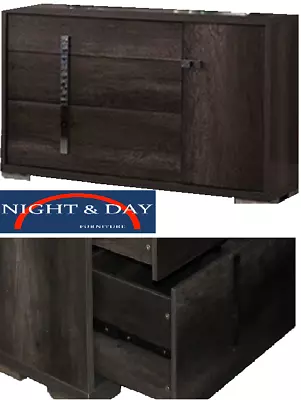 Fully Constructed Charlie Library 3 Huge Drawer Dresser Lowboy Chest Charcoal • $799