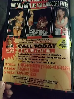 Vintage ECW HOTLINE Print Ad FRANCINE TOMMY DREAMER DAWN MARIE JOEY STYLES • $5.75