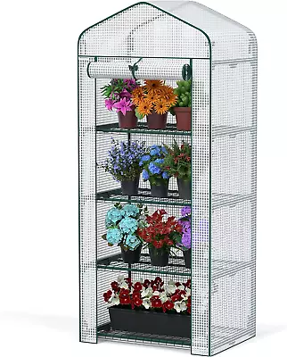 Mini Greenhouse 4-Tier Portable Small Greenhouses For Outdoor Indoor With Shelv • $79.99