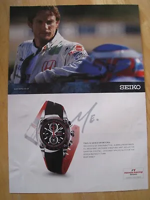 Honda Racing Team Jenson Button Seiko Sportura Watch  2008 Advert A4 File 27 • £1.99