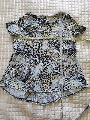 £6.50 • Buy Snakeskin Print Tunic Top Blouse Hi Lo Size 16