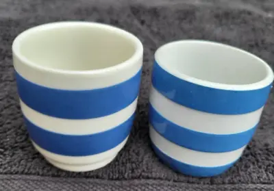 2 T.G. Green Gresley Cornishware White And Blue Small Cups. • $30