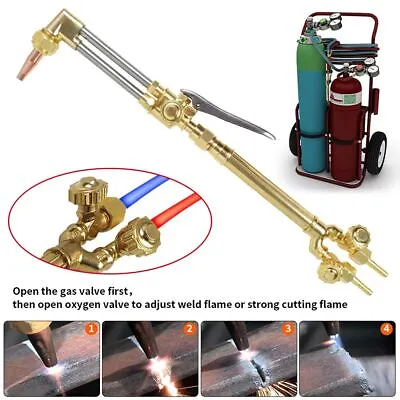 Heavy Duty Victor Style Welding Cutting Torch Set Oxygen/Acetylene CA1350 100FC • $39.99