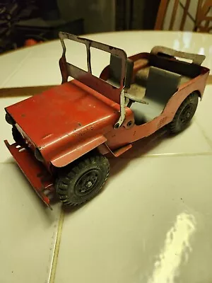 Vintage 40's Or 50's Louis Marx Willy's Jeep Pressed Steel • $55