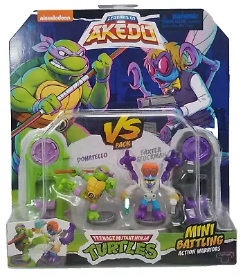 TMNT Legends Of AKEDO Donatello Vs Baxter Stockman Mini Battling Arena Figures • $33.72