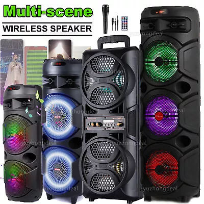 6.5/8  Bluetooth Portable Wireless Speaker Stereo Bass Loud USB/TF AUX MP3 Party • £31.99