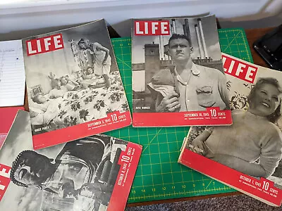 Life Magazine-lot Of 4-Sept & Oct 1945-WWII Era-great Pictures Stories Ads! • $10.50