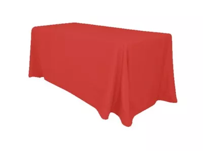 90  X 132” Rectangular Tablecloth Polyester Red • $13.99