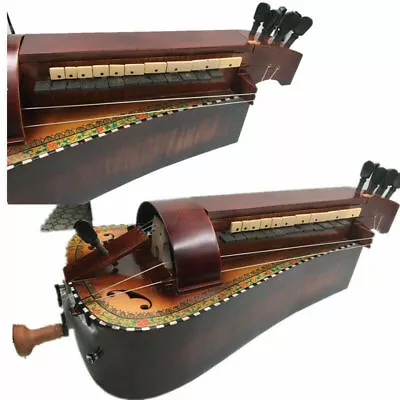 Old Model Hurdy Gurdy6 Strings 24 Keyinlay Shell Purfling Good Sound • $1299