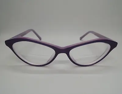 ELTON JOHN BEEHIVE Geometric Cat Eye Purple Lilac Fashion Flex Eyeglasses 52-15 • $72.44