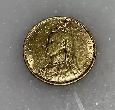 1892 Great Britain 1/2 Sovereign Gold Coin Queen Victoria Jubilee • $600