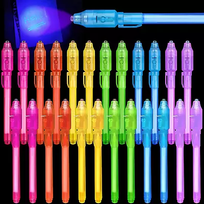 8 Pcs Invisible Ink Pen Spy Pen With UV Light Secret Pen Magic Disappearing... • $14.99