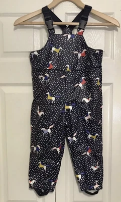 £15 • Buy Joules Unisex 1yr Waterproof/Rubber Dungarees Horsespt NWT Toddler