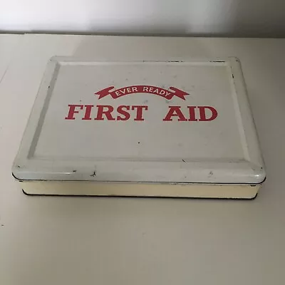 Old Vintage Metal Ever Ready Medical First Aid Box • £6.99