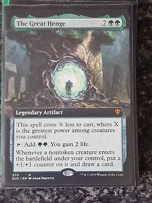 MTG *EXTENDED ART * Throne Of Eldraine Mythic THE GREAT HENGE NM • £60