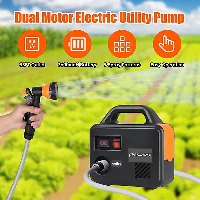 Cordless Water Transfer Pump 200GPH Portable Electric Utility Pump 21V Battery • $54.59